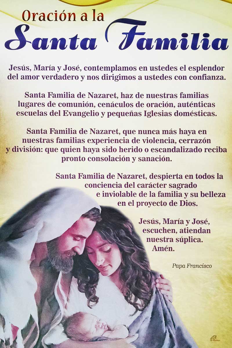 Afiche-Devoción número 93-Oración a la santa familia
