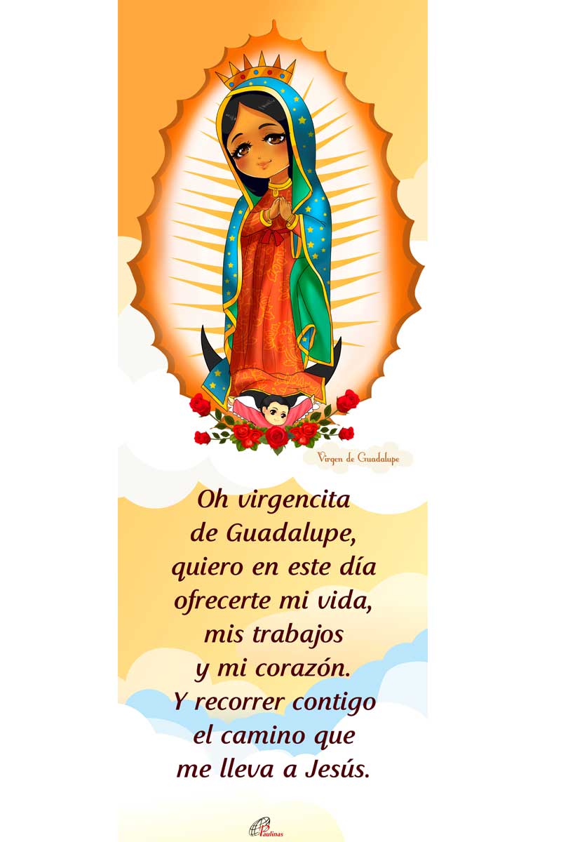 Afiche-Santos infantiles-número 2- Virgen de Guadalupe